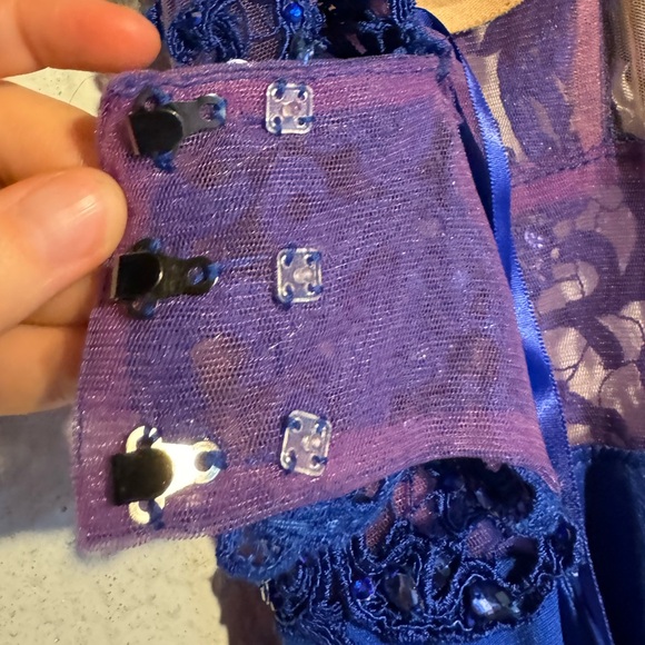 Mori Lee Blue Prom Dress - Picture 9 of 16